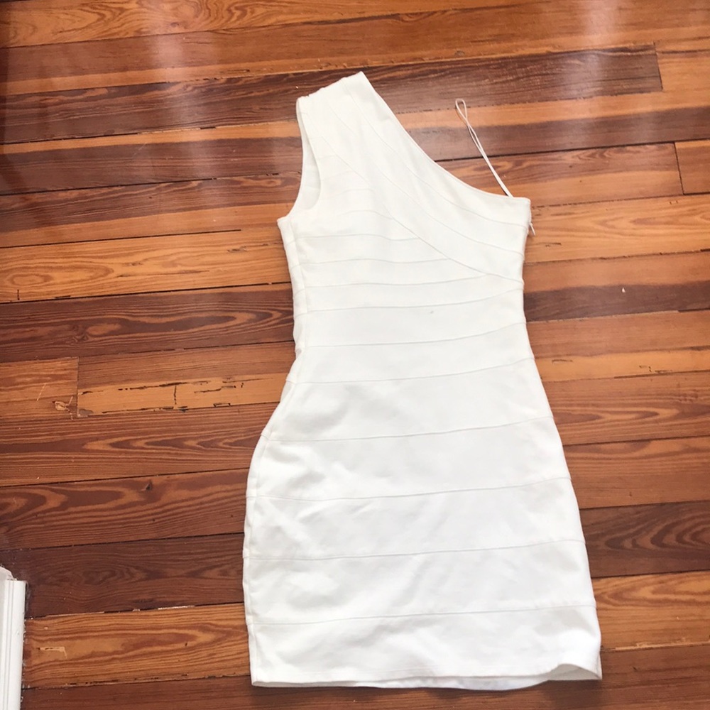 Express one shoulder bandage dress
